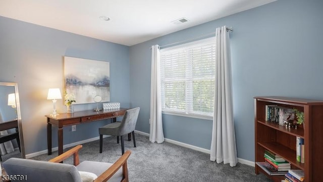 31 Burniston Ct, Hillsborough Twp, NJ 08844 - carpeted home office featuring baseboards