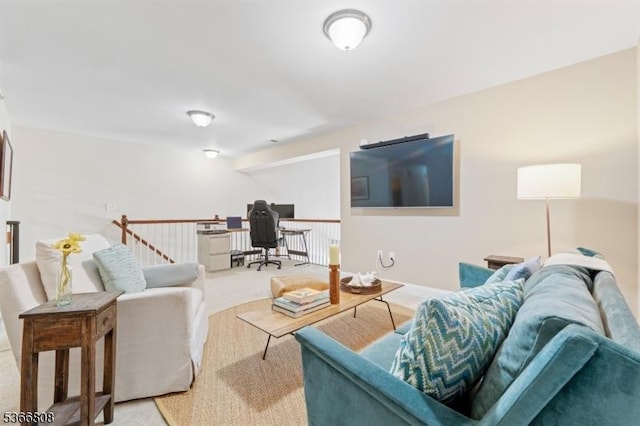 6 Elston Ct, Wanaque Boro, NJ 07420 - living area with carpet floors and an office area