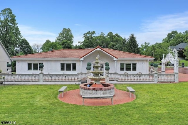 85 Francisco Ave, Little Falls Twp, NJ 07424 - rear view of house with a tiled roof, a patio, and stucco siding