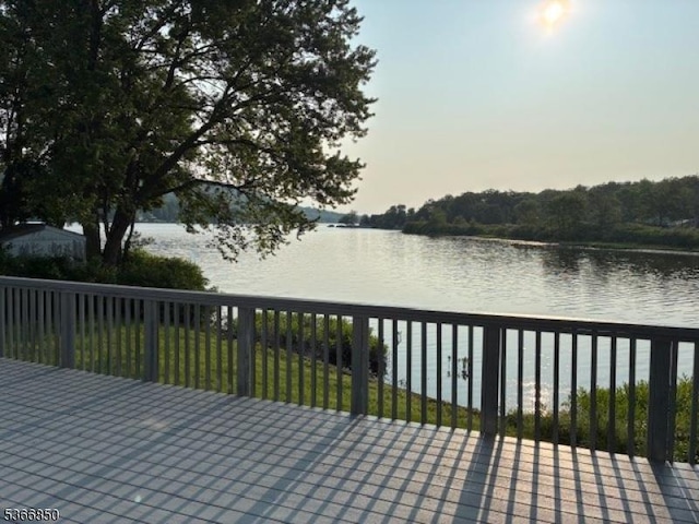 39 Stehr St, Frankford Twp, NJ 07826 - wooden terrace featuring a water view