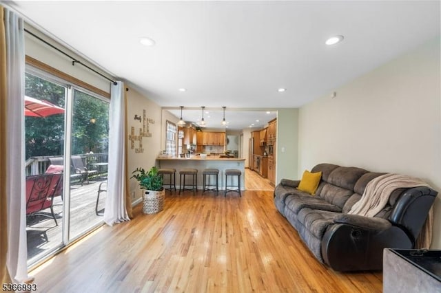 357 Minute Arms Rd, Union Twp, NJ 07083 - living room with light wood-style floors and recessed lighting