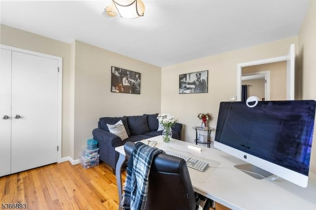 357 Minute Arms Rd, Union Twp, NJ 07083 - office area featuring light wood-style floors and baseboards