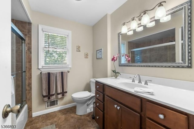 357 Minute Arms Rd, Union Twp, NJ 07083 - full bathroom featuring vanity, tile patterned flooring, and enclosed tub / shower combo