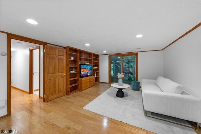 11 Hillcrest Blvd, Warren Twp, NJ 07059 - living room featuring light wood-style floors and recessed lighting