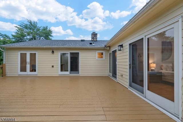 11 Hillcrest Blvd, Warren Twp, NJ 07059 - wooden terrace with french doors