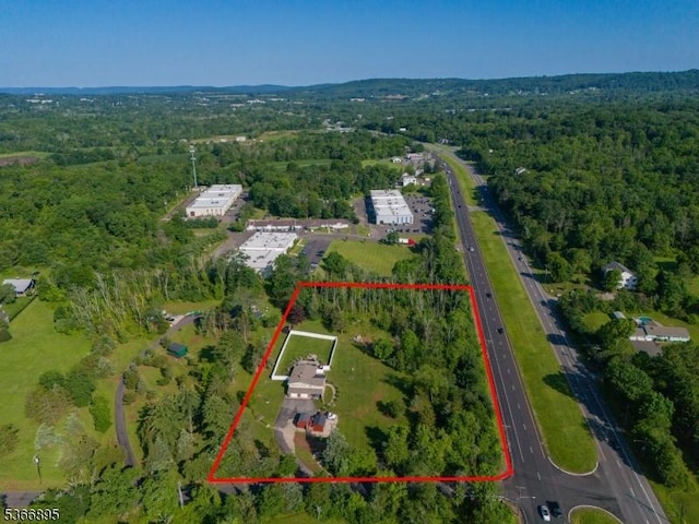 417 Mountain Rd, Readington Twp, NJ 08833 - aerial view of property and surrounding area with property boundaries highlighted