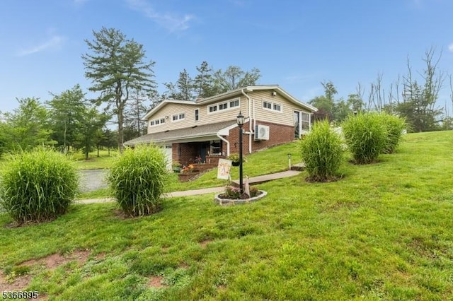 417 Mountain Rd, Readington Twp, NJ 08833 - back of property featuring brick siding and a yard