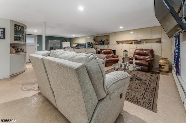 417 Mountain Rd, Readington Twp, NJ 08833 - living room featuring recessed lighting