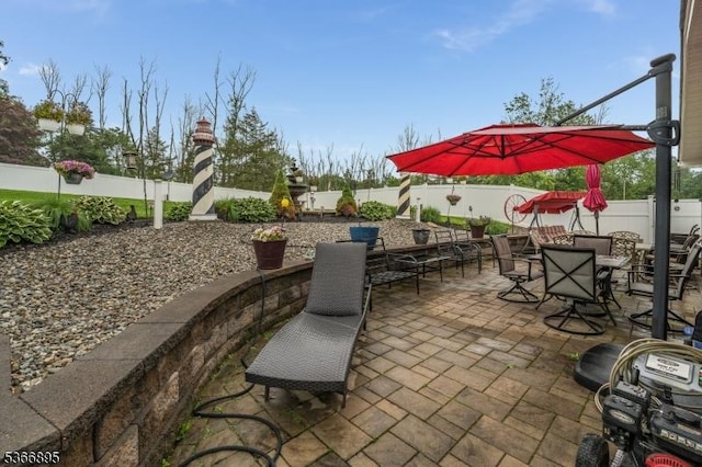 417 Mountain Rd, Readington Twp, NJ 08833 - fenced backyard with a patio and outdoor dining area