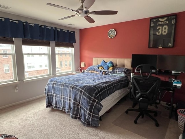 108 Creekside Way, Burlington Twp, NJ 08016 - carpeted bedroom featuring a desk and ceiling fan