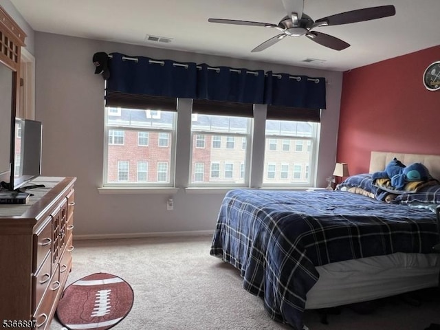108 Creekside Way, Burlington Twp, NJ 08016 - bedroom featuring multiple windows, carpet flooring, and a ceiling fan