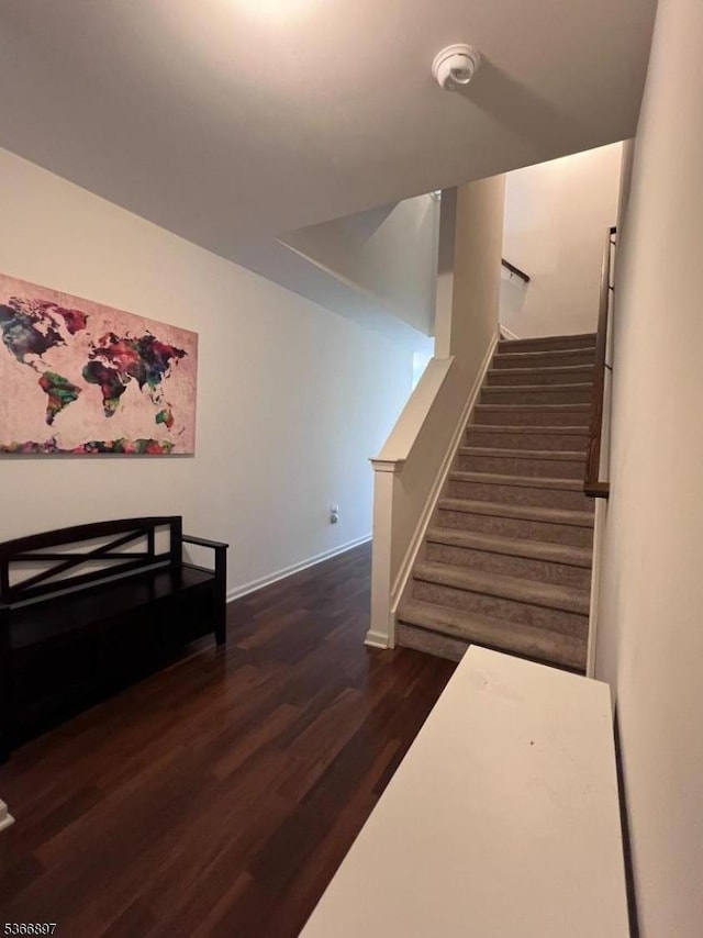 108 Creekside Way, Burlington Twp, NJ 08016 - stairway with wood finished floors and baseboards