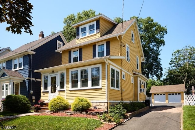 227 Parker Ave, Maplewood Twp, NJ 07040 - american foursquare style home with an outbuilding and a garage
