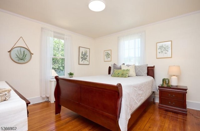 227 Parker Ave, Maplewood Twp, NJ 07040 - bedroom featuring wood-type flooring and ornamental molding
