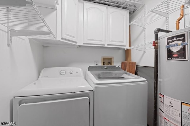 4106 Dilts Ln, Bridgewater Twp, NJ 08807 - laundry area featuring gas water heater, separate washer and dryer, and cabinet space