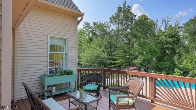 24 Montfort Dr, Montgomery Twp, NJ 08502 - wooden terrace with an outdoor hangout area