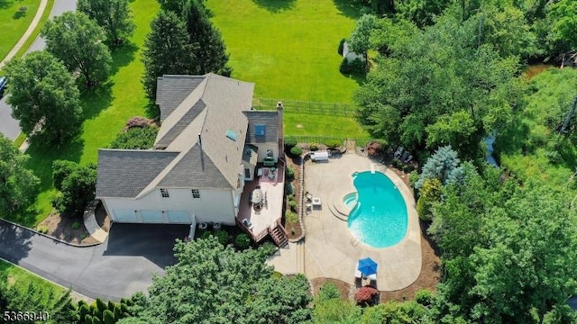 24 Montfort Dr, Montgomery Twp, NJ 08502 - aerial view of property and surrounding area with a pool area