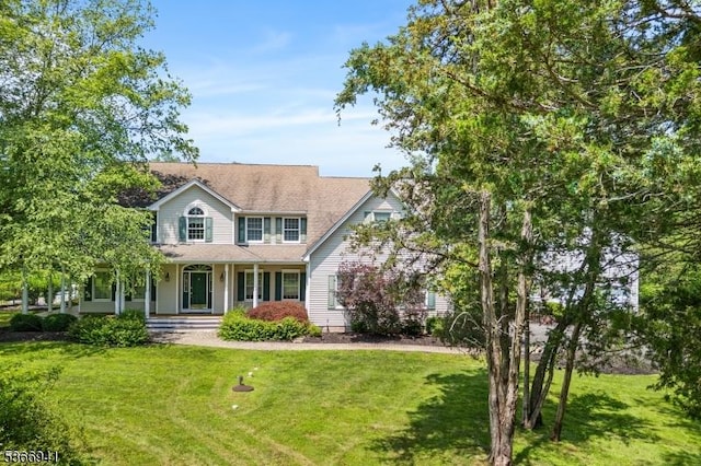 21 Partridge Rd, Readington Twp, NJ 08822 - view of front of home with covered porch and a front yard