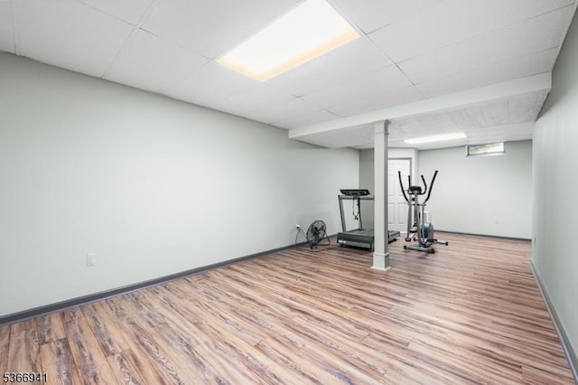 21 Partridge Rd, Readington Twp, NJ 08822 - workout room with wood finished floors and baseboards