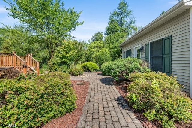 21 Partridge Rd, Readington Twp, NJ 08822 - view of yard featuring a wooden deck