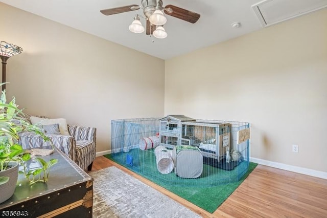 28 Old Beaver Run Rd, Lafayette Twp, NJ 07848 - bedroom with wood finished floors and a ceiling fan