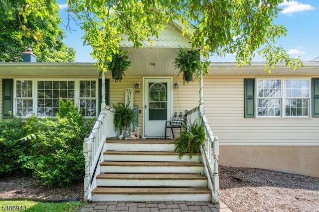 28 Old Beaver Run Rd, Lafayette Twp, NJ 07848 - view of front of house with a chimney
