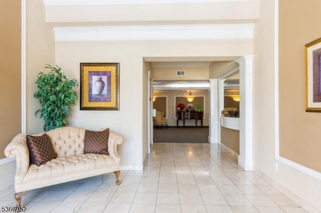 8202 Westover Way Unit 8202, Franklin Twp, NJ 08873 - corridor with baseboards and light tile patterned floors