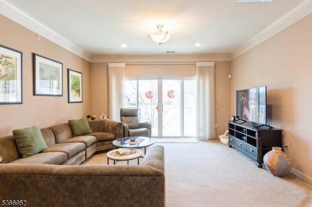 8202 Westover Way Unit 8202, Franklin Twp, NJ 08873 - living room with carpet and crown molding