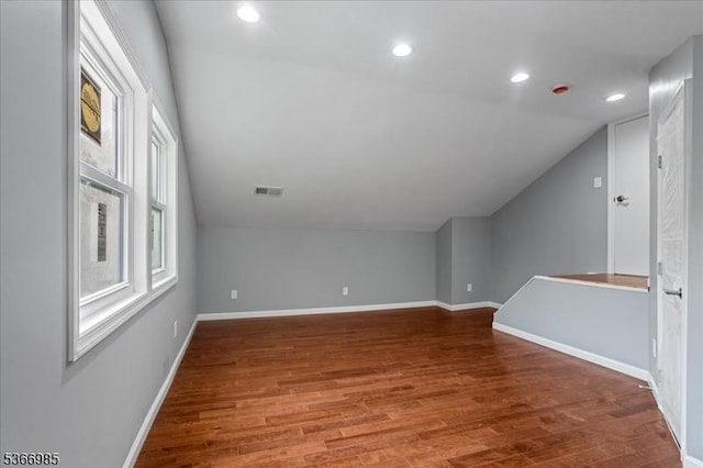 204 Christopher St, Hackettstown Town, NJ 07840 - bonus room featuring vaulted ceiling, recessed lighting, and wood finished floors