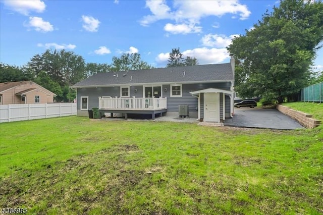 204 Christopher St, Hackettstown Town, NJ 07840 - back of house featuring a wooden deck