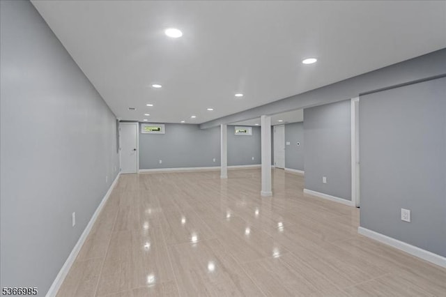 204 Christopher St, Hackettstown Town, NJ 07840 - finished basement featuring recessed lighting and baseboards
