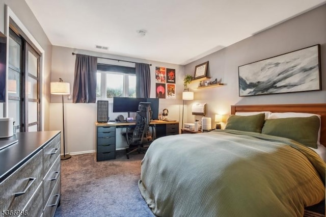 23 Midway Ct, Rockaway Twp, NJ 07866 - bedroom featuring an office area and dark colored carpet