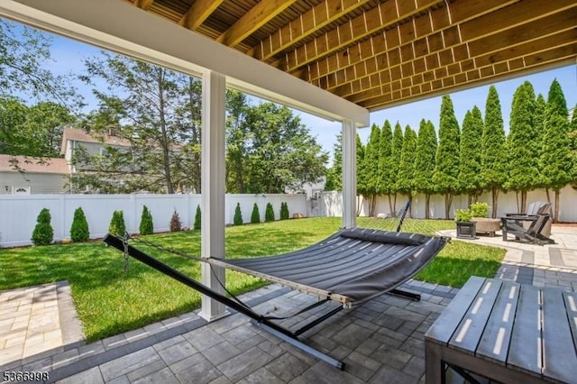 23 Midway Ct, Rockaway Twp, NJ 07866 - fenced backyard featuring a patio
