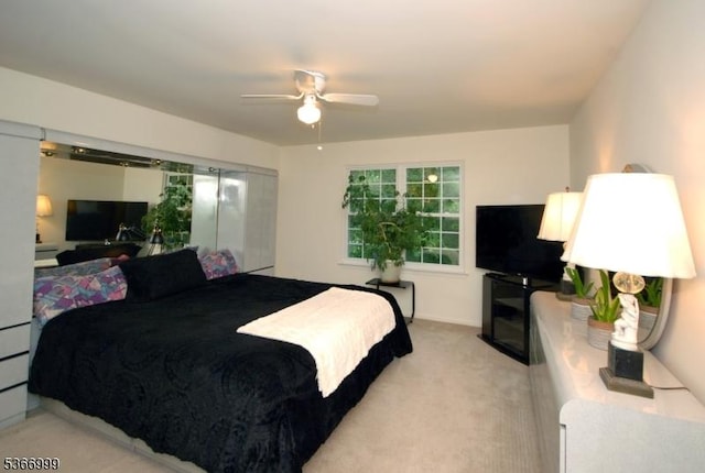 25 Watchung Trl, Branchburg Twp, NJ 08876 - bedroom with light colored carpet and ceiling fan