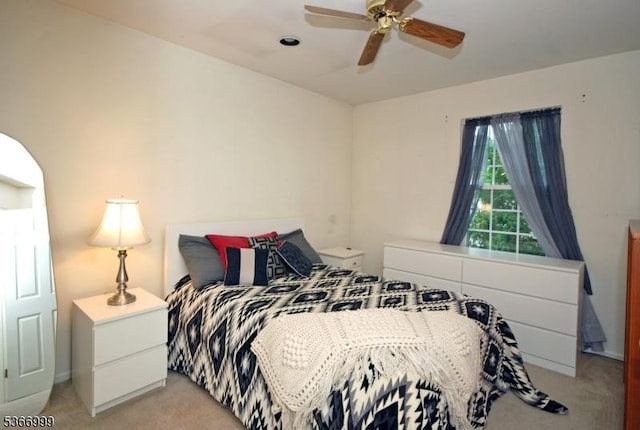 25 Watchung Trl, Branchburg Twp, NJ 08876 - bedroom with light carpet and a ceiling fan