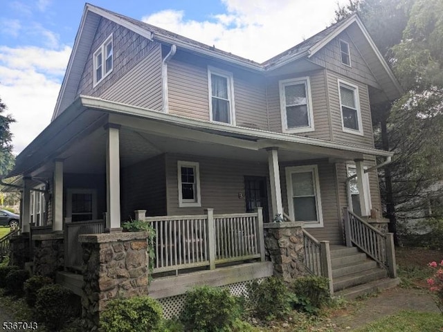 43 Main St, Hampton Boro, NJ 08827 - view of front facade with covered porch