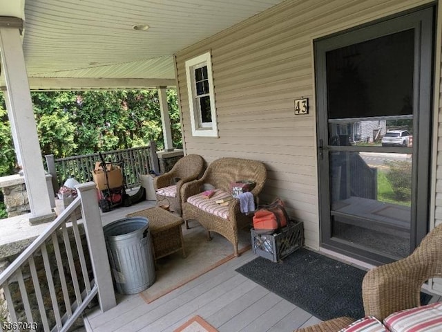 43 Main St, Hampton Boro, NJ 08827 - view of wooden porch