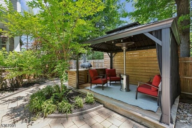 1 Bates Way, Westfield Town, NJ 07090 - view of patio featuring a gazebo