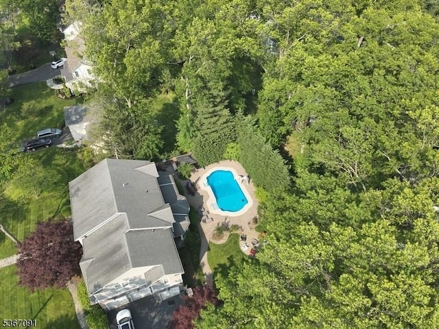 1 Bates Way, Westfield Town, NJ 07090 - aerial view of property's location featuring a pool