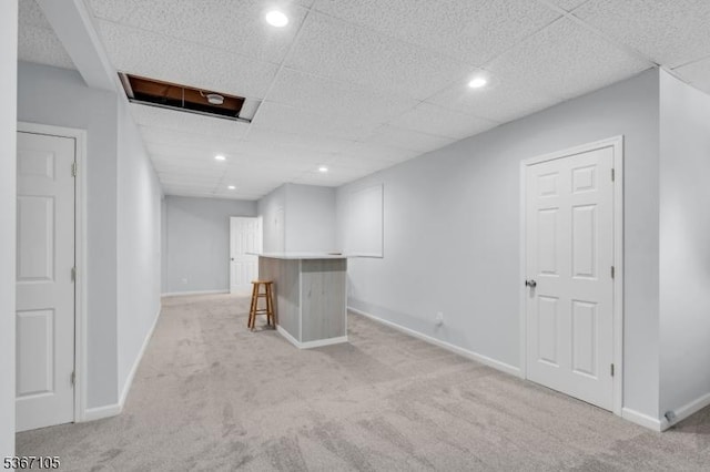 3 Whisper Way, Barnegat Twp, NJ 08005 - finished basement with a bar, light colored carpet, recessed lighting, and a drop ceiling