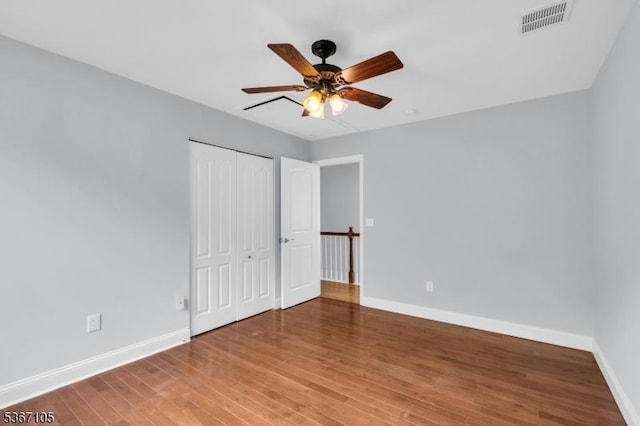 3 Whisper Way, Barnegat Twp, NJ 08005 - unfurnished bedroom with wood finished floors, a closet, and ceiling fan