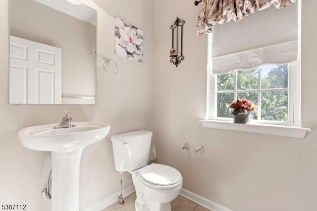 73 Pinehurst Dr, Washington Twp, NJ 07882 - half bath featuring toilet and tile patterned flooring