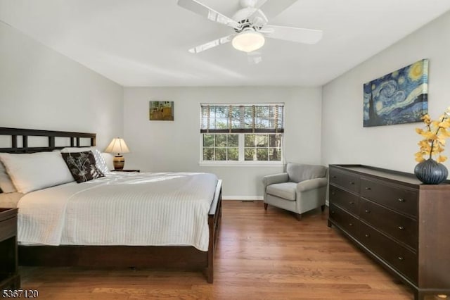 51 Carlisle Rd, Bernards Twp, NJ 07920 - bedroom with wood finished floors and a ceiling fan