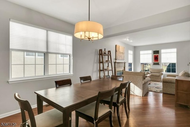 51 Carlisle Rd, Bernards Twp, NJ 07920 - dining space with dark wood-type flooring and a chandelier