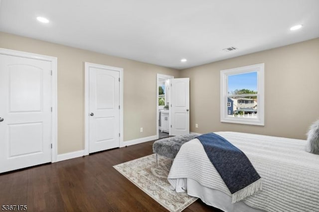 945 Wendy Ct, Union Twp, NJ 07083 - bedroom featuring dark wood-type flooring and recessed lighting