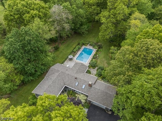 1117 Califon Cokesbury Rd, Lebanon Twp, NJ 08833 - view from above of property with a pool area