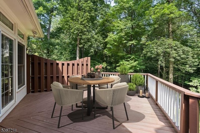 5 Mcvickers Ln, Mendham Twp, NJ 07945 - wooden terrace featuring outdoor dining area