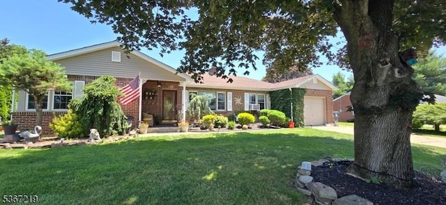 301 Ohio Ave, Pohatcong Twp, NJ 08865 - single story home with brick siding, a front yard, and an attached garage