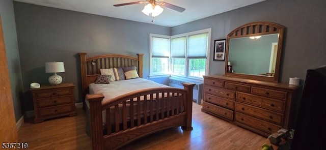 301 Ohio Ave, Pohatcong Twp, NJ 08865 - bedroom with light wood-type flooring and a ceiling fan