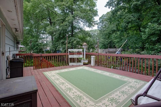 1 Lackawanna Trl, Hopatcong Boro, NJ 07843 - wooden terrace featuring view of scattered trees